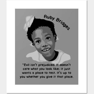 Ruby Bridges Portrait and Quote Posters and Art